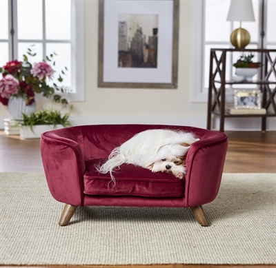 enchanted hondenmand sofa romy wijnrood 2