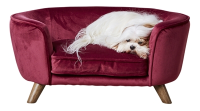 enchanted hondenmand sofa romy wijnrood