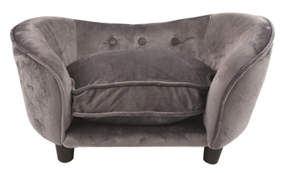 enchanted hondenmand sofa ultra pluche snuggle donkergrijs