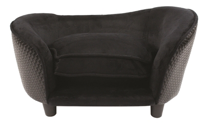 enchanted hondenmand sofa ultra pluche snuggle wicker zwart