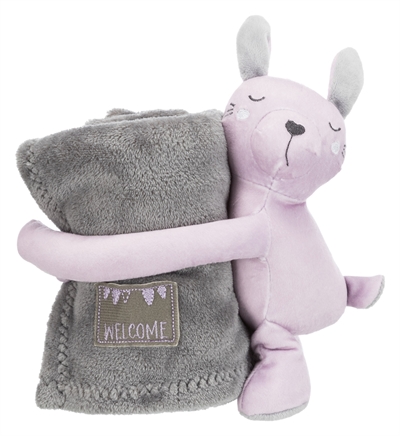 trixie junior speelset deken en konijn grijs lila 2