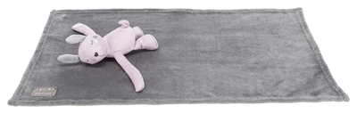trixie junior speelset deken en konijn grijs lila